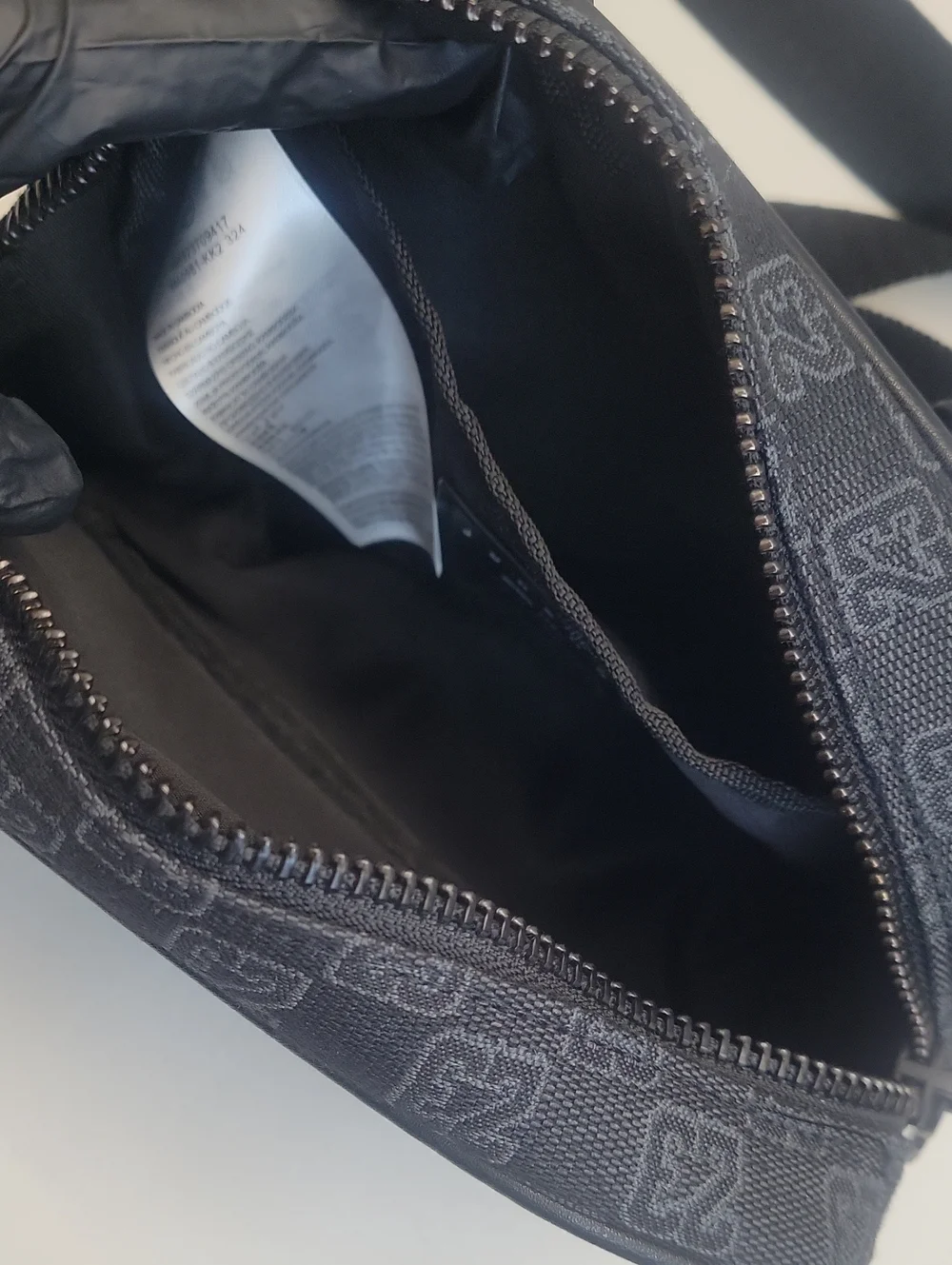 New! Jordan Jam 23 Monogram Jacquard Camara Crossbody Bag Black